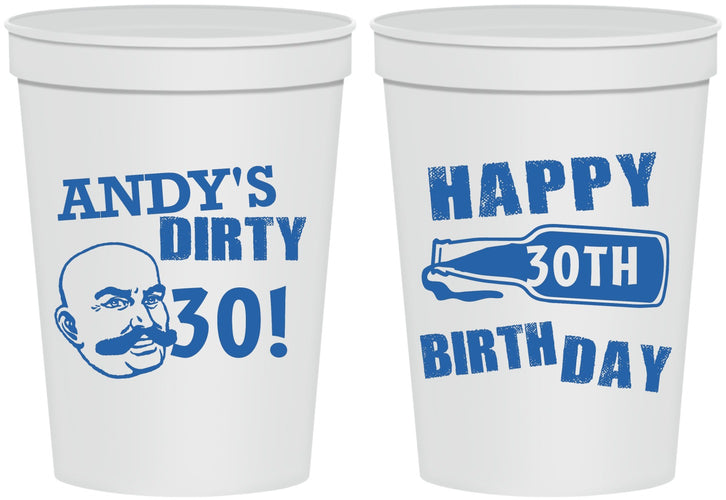 Personalized Birthday 16 oz Stadium Cups - 30th | 20012