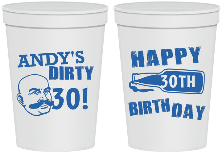 Personalized Birthday 16 oz Stadium Cups - 30th | 20012