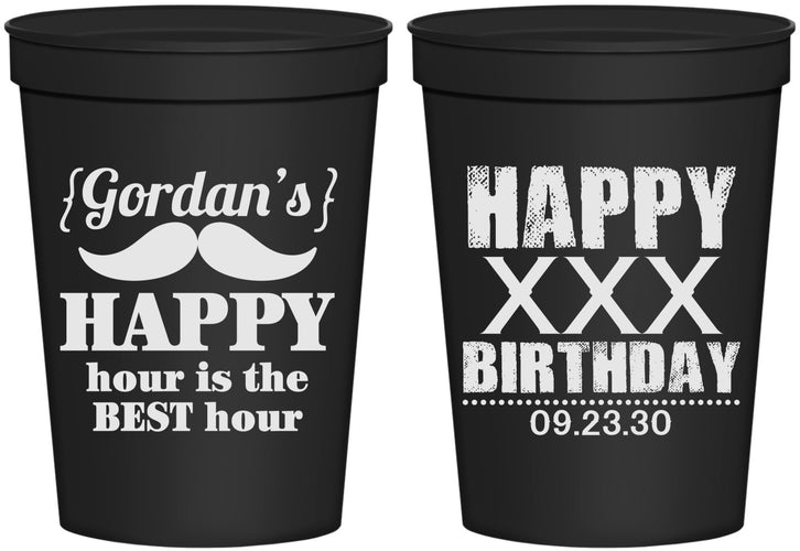 Personalized Birthday 16 oz Stadium Cups - 30th | 20013