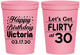 Personalized Birthday 16 oz Stadium Cups - Flirty At 30 | 20015