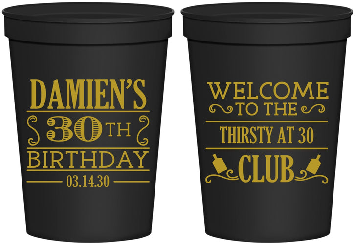 Personalized Birthday 16 oz Stadium Cups - 30th | 20016