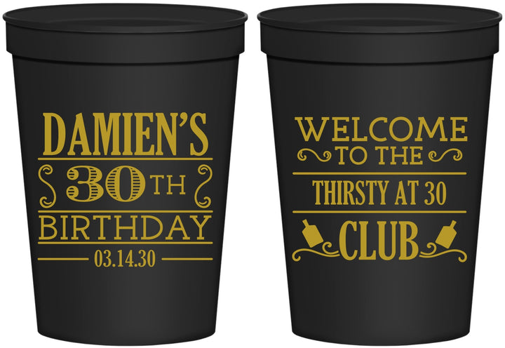 Personalized Birthday 16 oz Stadium Cups - 30th | 20016