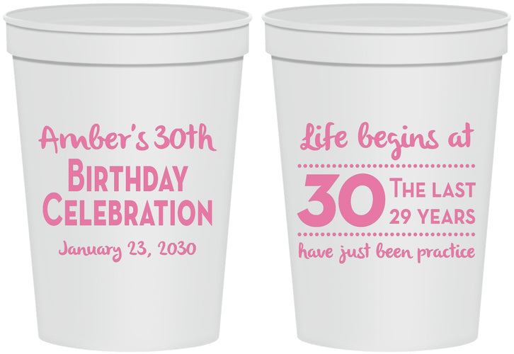 Personalized Birthday 16 oz Stadium Cups - 30th The Last 29 Years | 20019