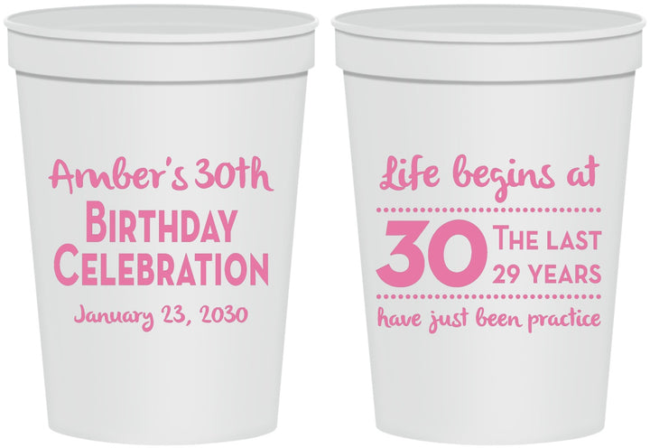 Personalized Birthday 16 oz Stadium Cups - 30th The Last 29 Years | 20019