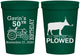 Personalized Birthday 16 oz Stadium Cups - 50th Lets Get Plowed | 20037