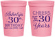 Personalized Birthday 16 oz Stadium Cups - Cheers To 30 Years | 20041