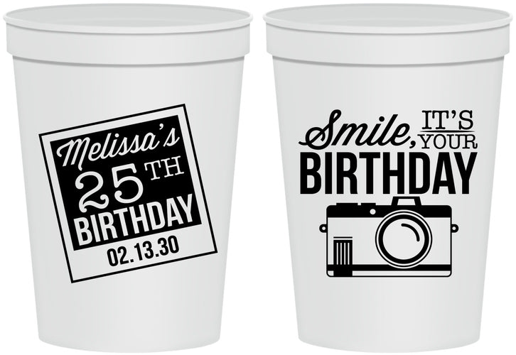 Personalized Birthday 16 oz Stadium Cups - 25th | 20053