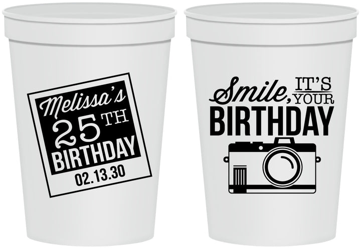 Personalized Birthday 16 oz Stadium Cups - 25th | 20053