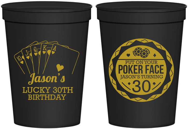 Personalized Birthday 16 oz Stadium Cups - 30th Las Vegas | 20060