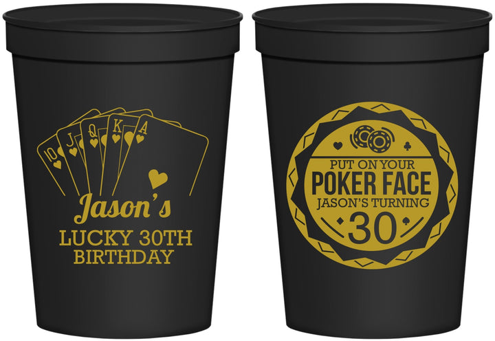 Personalized Birthday 16 oz Stadium Cups - 30th Las Vegas | 20060
