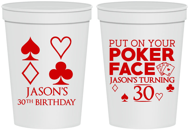Personalized Birthday 16 oz Stadium Cups - 30th Las Vegas | 20062