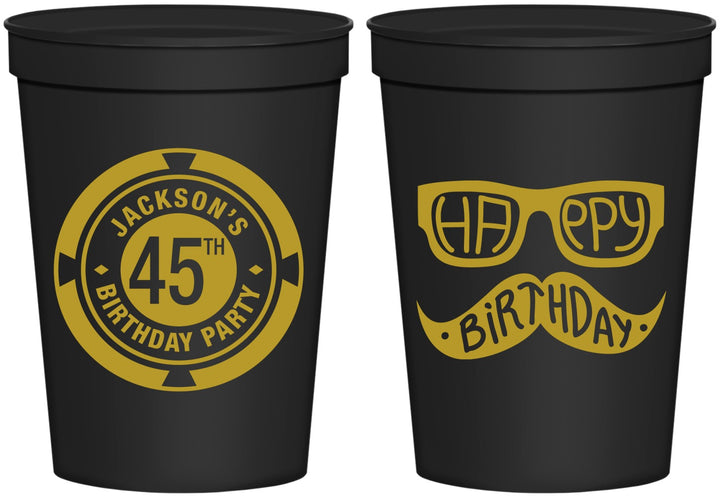 Personalized Birthday 16 oz Stadium Cups - 45th Las Vegas | 20064