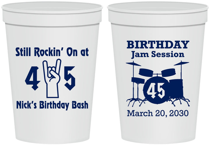 Personalized Birthday 16 oz Stadium Cups - 45th Jam Session | 20069