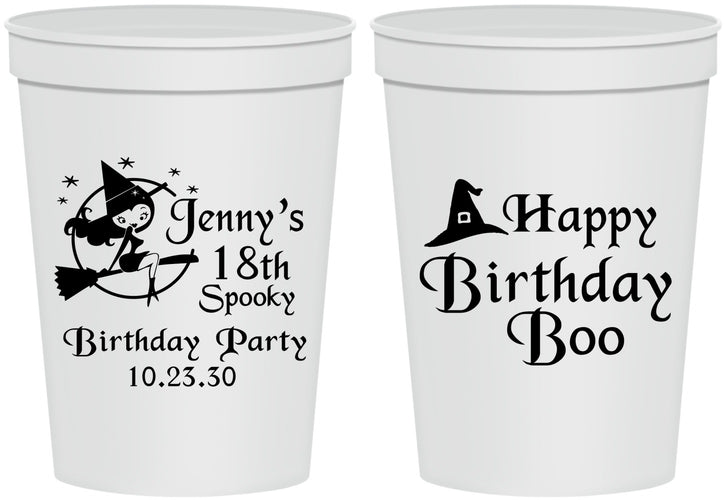 Personalized Birthday 16 oz Stadium Cups - 18th Halloween | 20081