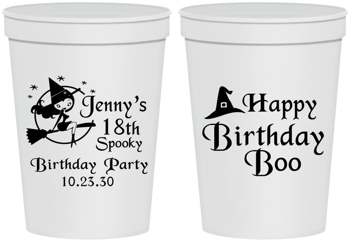 Personalized Birthday 16 oz Stadium Cups - 18th Halloween | 20081