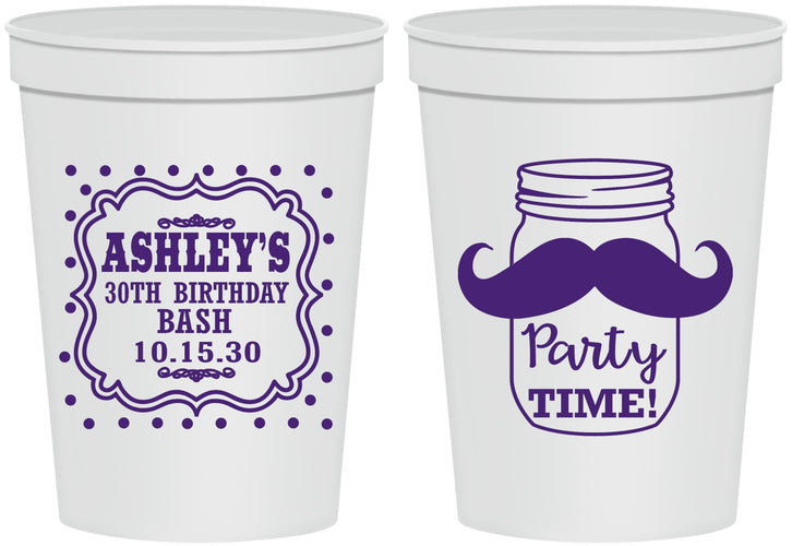 Personalized Birthday 16 oz Stadium Cups - 20th | 20096