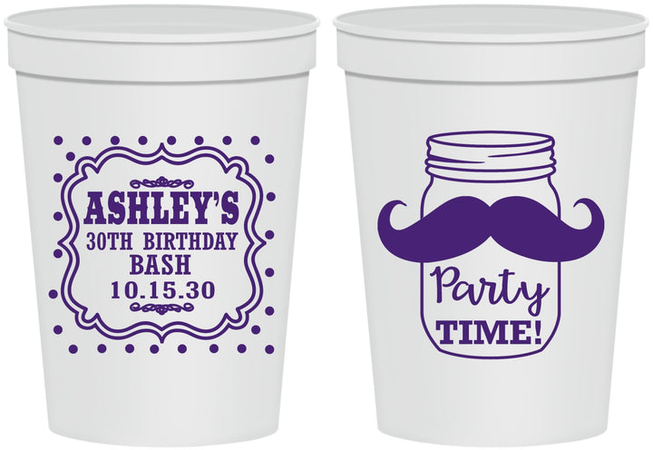 Personalized Birthday 16 oz Stadium Cups - 20th | 20096