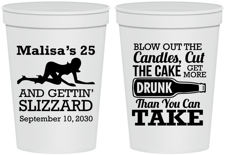 Personalized Birthday 16 oz Stadium Cups - 25th Strip Club | 20102
