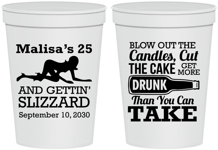 Personalized Birthday 16 oz Stadium Cups - 25th Strip Club | 20102