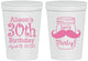Personalized Birthday 16 oz Stadium Cups - 30th | 20104