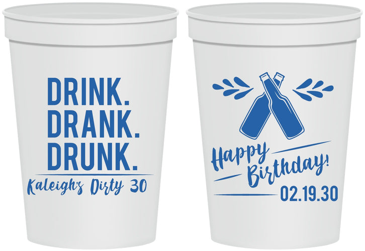 Personalized Birthday 16 oz Stadium Cups - 30th Dirty | 20110