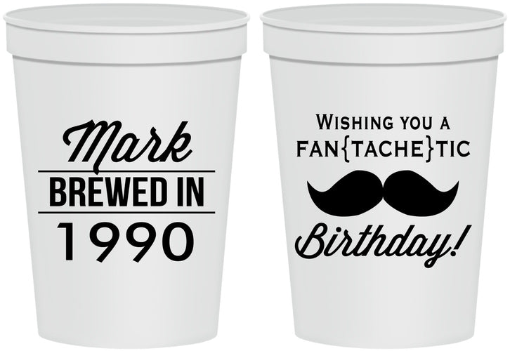 Personalized Birthday 16 oz Stadium Cups - 40th | 20119