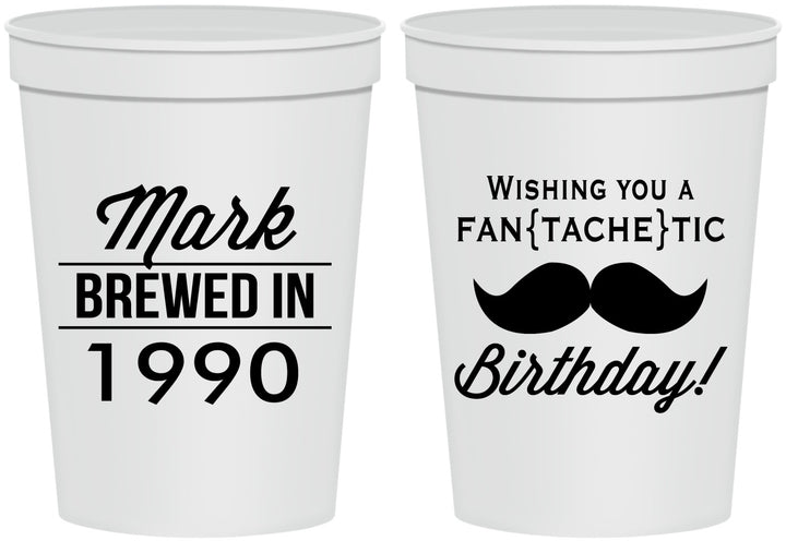 Personalized Birthday 16 oz Stadium Cups - 40th | 20119