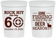 Personalized Birthday 16 oz Stadium Cups - 60th Gone Fishing | 20126