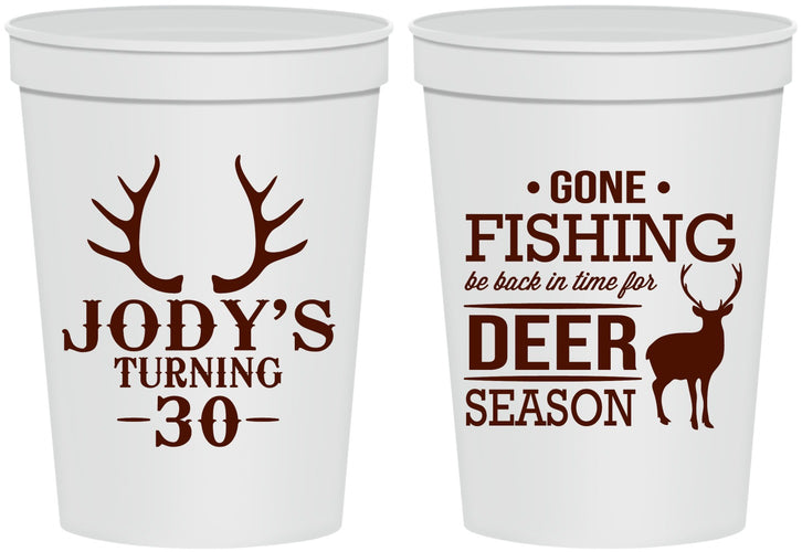 Personalized Birthday 16 oz Stadium Cups - 30th Deer Season | 20127