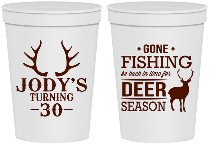 Personalized Birthday 16 oz Stadium Cups - 30th Deer Season | 20127