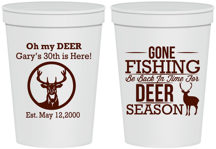 Personalized Birthday 16 oz Stadium Cups - 30th Deer Season | 20129