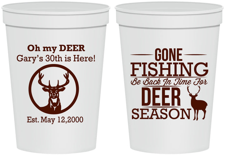 Personalized Birthday 16 oz Stadium Cups - 30th Deer Season | 20129
