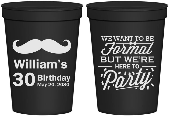 Personalized Birthday 16 oz Stadium Cups - 30th | 20132