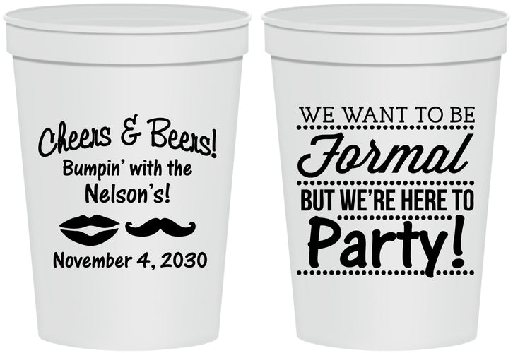 Personalized Birthday 16 oz Stadium Cups - Cheers Beers Formal | 20133