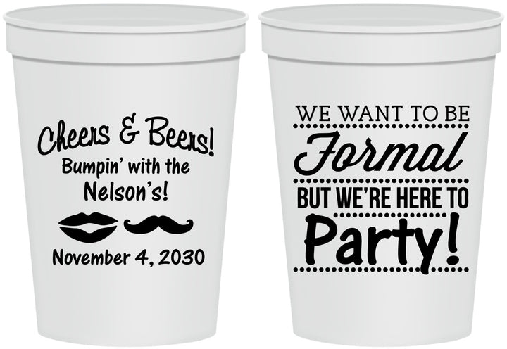 Personalized Birthday 16 oz Stadium Cups - Cheers Beers Formal | 20133