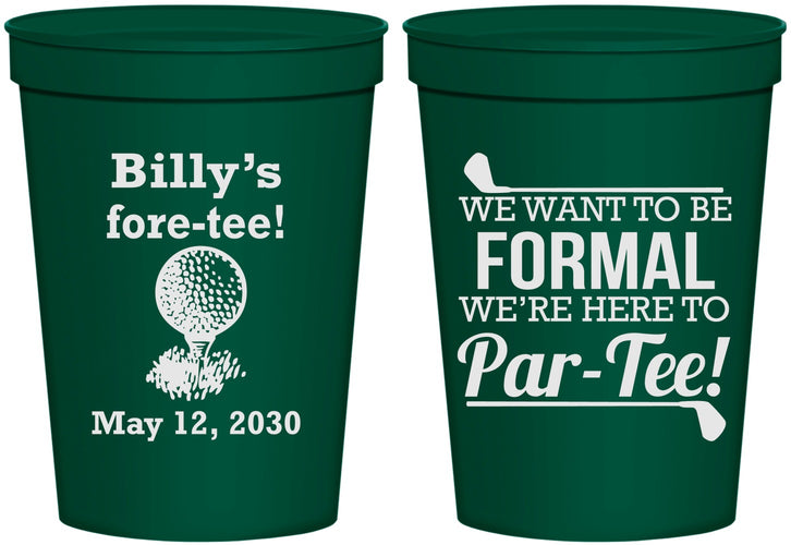 Personalized Birthday 16 oz Stadium Cups - 40th Golf | 20134