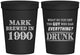 Personalized Birthday 16 oz Stadium Cups - 40th | 20148