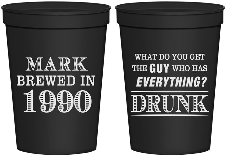 Personalized Birthday 16 oz Stadium Cups - 40th | 20148