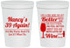 Personalized Birthday 16 oz Stadium Cups - 40th Wine | 20154