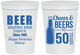 Personalized Birthday 16 oz Stadium Cups - Cheers Beers To 50 Years | 20160