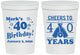 Personalized Birthday 16 oz Stadium Cups - Cheers To 40 Years | 20162