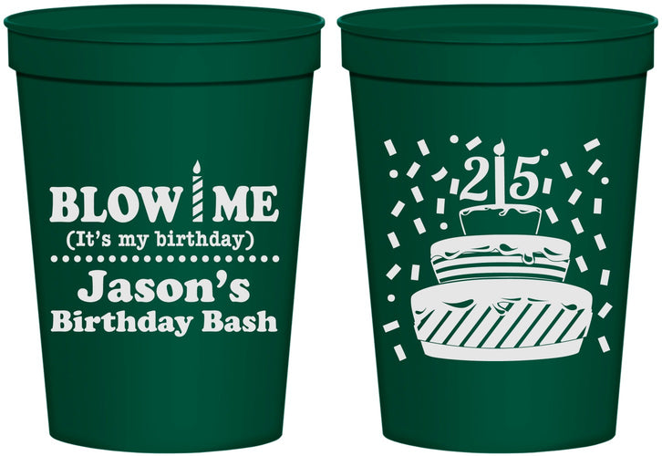 Personalized Birthday 16 oz Stadium Cups - 25th | 20169