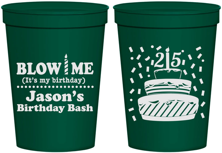 Personalized Birthday 16 oz Stadium Cups - 25th | 20169