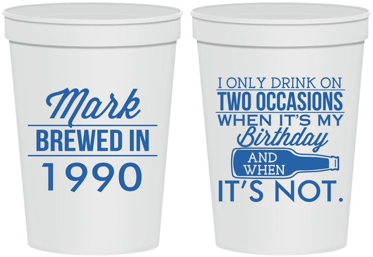 Personalized Birthday 16 oz Stadium Cups - 40th | 20171