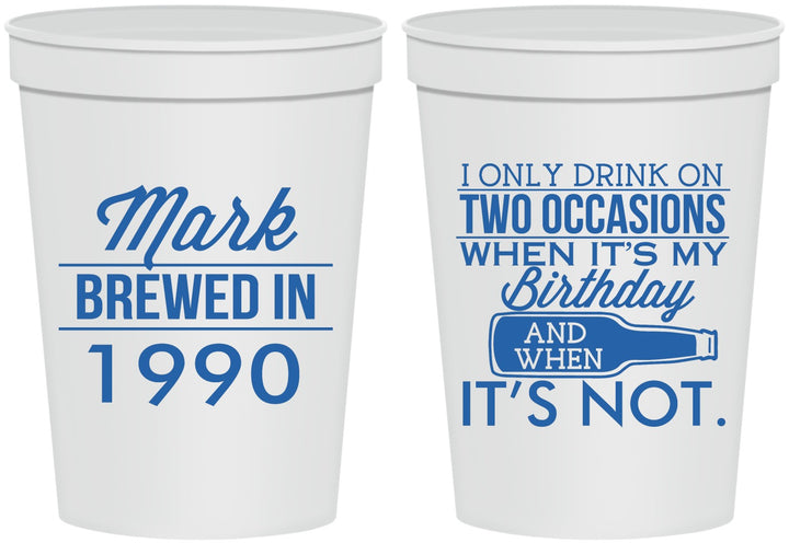 Personalized Birthday 16 oz Stadium Cups - 40th | 20171