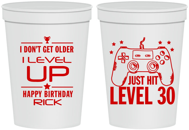 Personalized Birthday 16 oz Stadium Cups - 30th Video Games | 20179