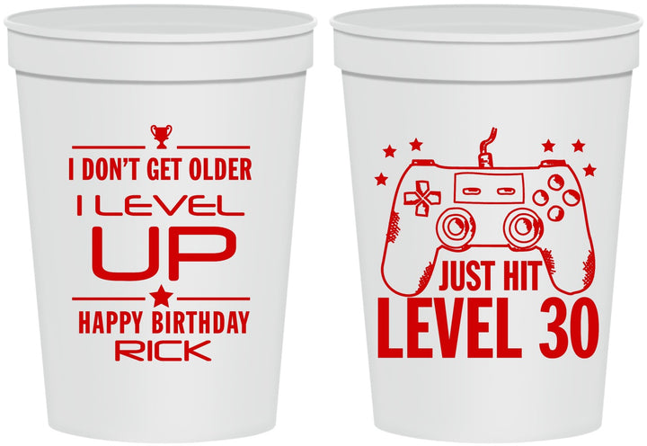 Personalized Birthday 16 oz Stadium Cups - 30th Video Games | 20179