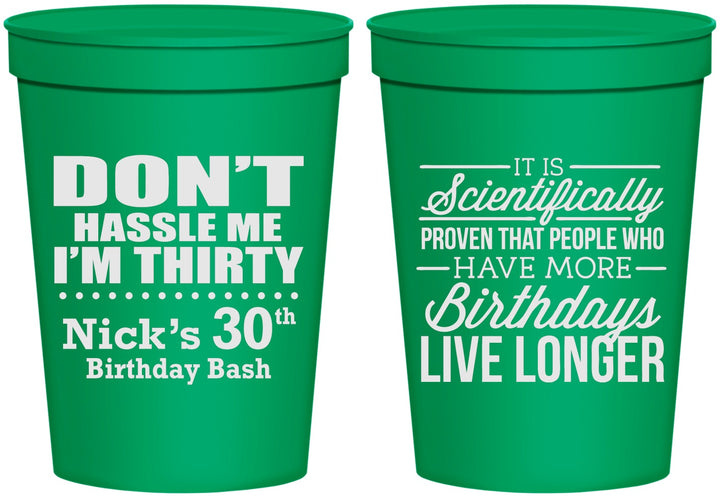 Personalized Birthday 16 oz Stadium Cups - 30th | 20182