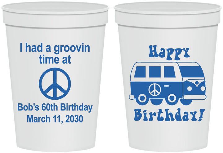 Personalized Birthday 16 oz Stadium Cups - 60th | 20186