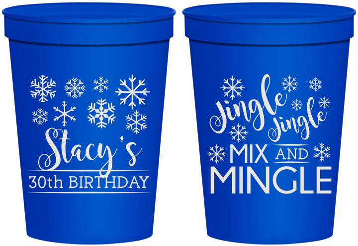 Personalized Birthday 16 oz Stadium Cups - 30th Christmas | 20188